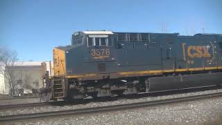 Eastbound CSX Tank Train and NS Intermodal Slow Through Berea