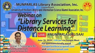 Webinar on Library Services for Distance Learning - Recording