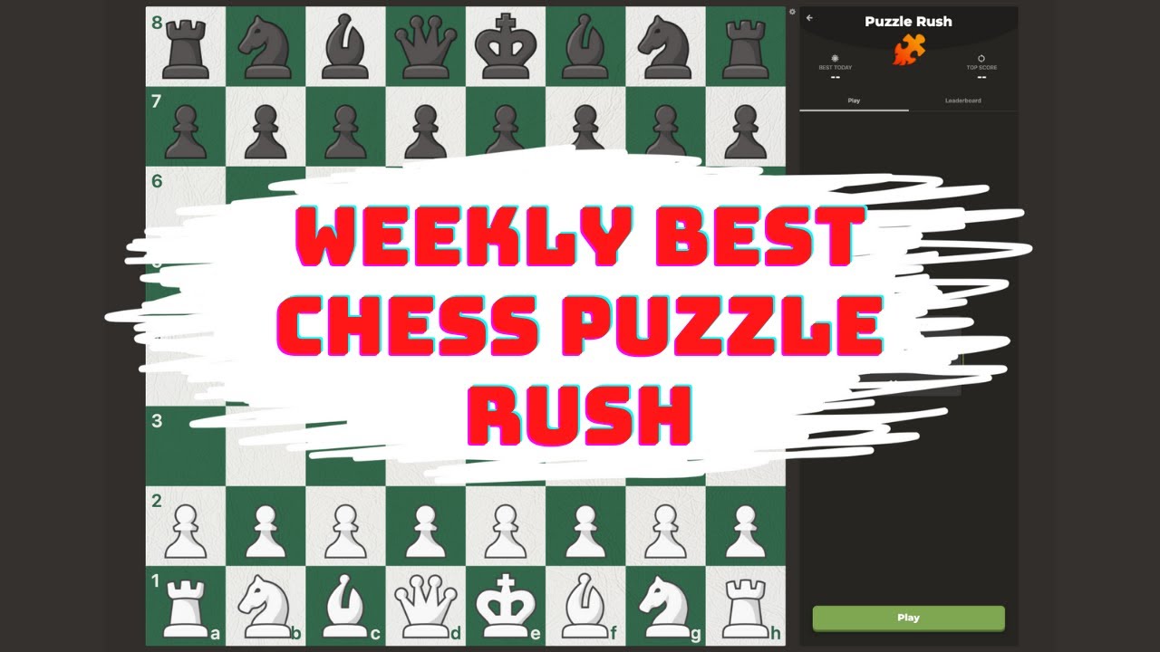 Weekly best chess puzzle rush YouTube