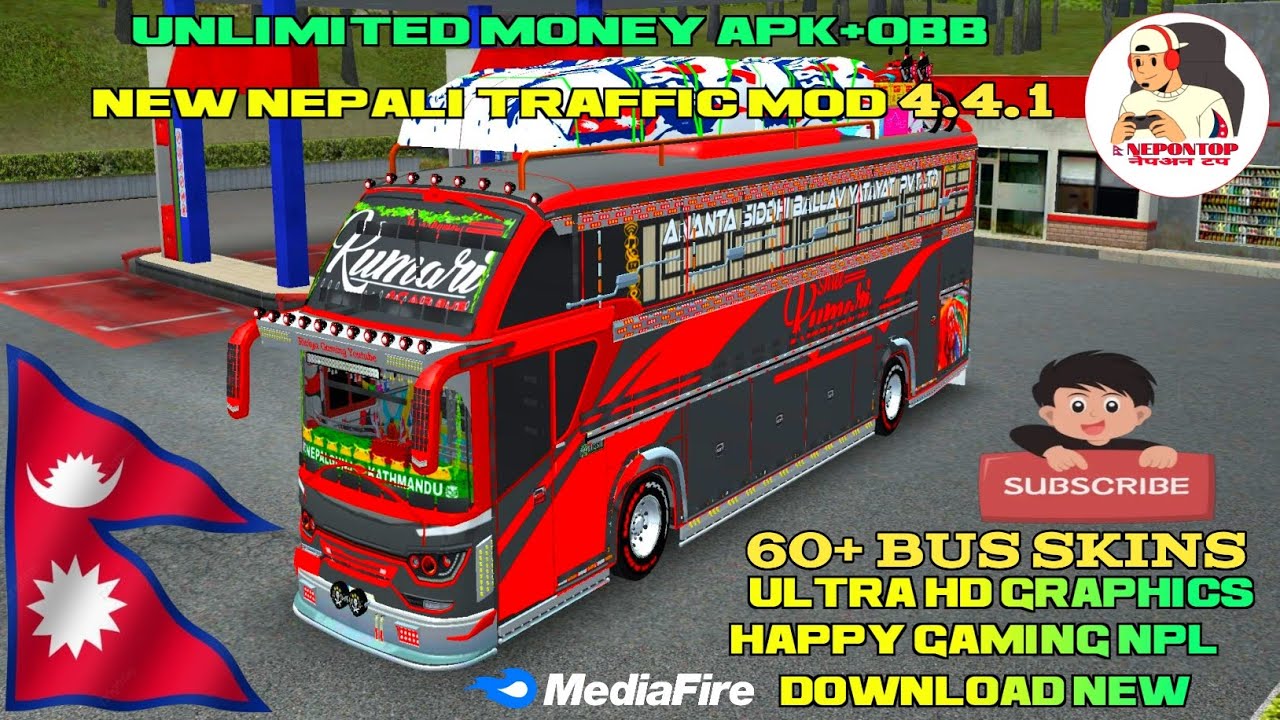 NEW NEPALI TRAFFIC MOD 4.4.1 60+BUS SKIN 