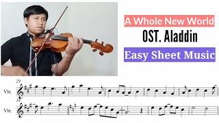 [Free Sheet] A Whole New World - Aladdin [Violin Cover Sheet Music]