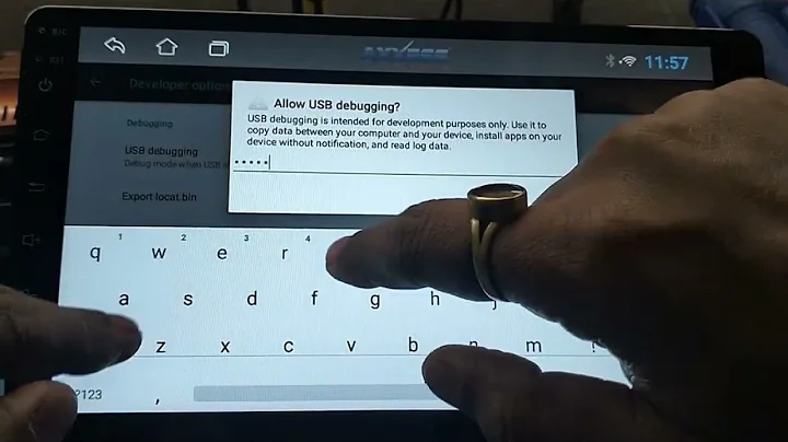 USB Debugging password of Android Car stereo. Developer Option password, USB Debugging (Topway TS7)