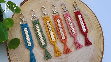 🔑😍Crea tu LLAVERO PERSONALIZADO de macrame | Create Your Own Personalized Macrame Keychain