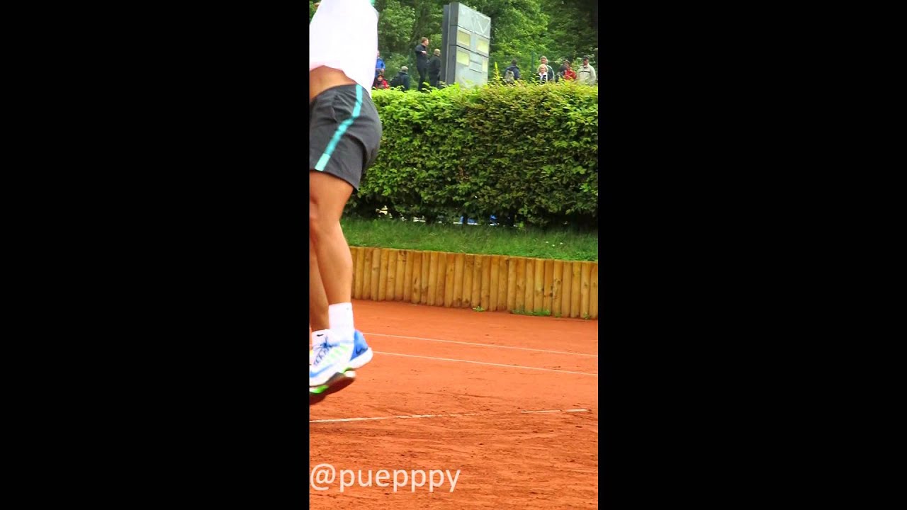 Rafael Nadal service practice in Hamburg Rothenbaum