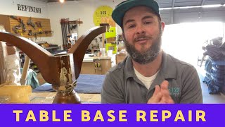 TABLE BASE REPAIR (REPAIRING EXANDABLE GLUE FAIL)