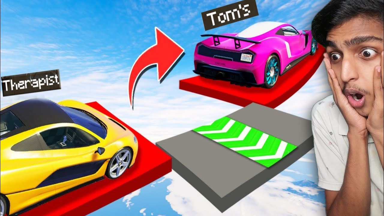 GTA 5 : THE BIGGEST TROLL RAMP JUMP IN THE HISTROY OF RACE  !! MALAYALAM