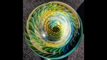 Fume Implosion Vortex Gravity Well Marble by Gordman Glass