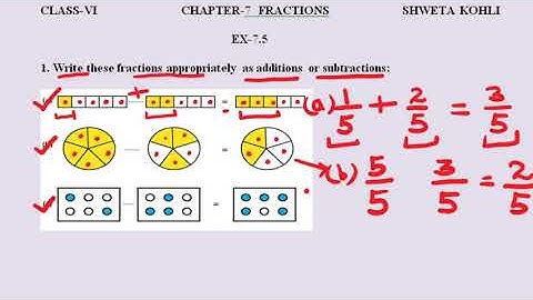 CLASS VI MATHS CHAPTER-7 FRACTIONS EX-7.5 Q-1  NCERT (CBSE)