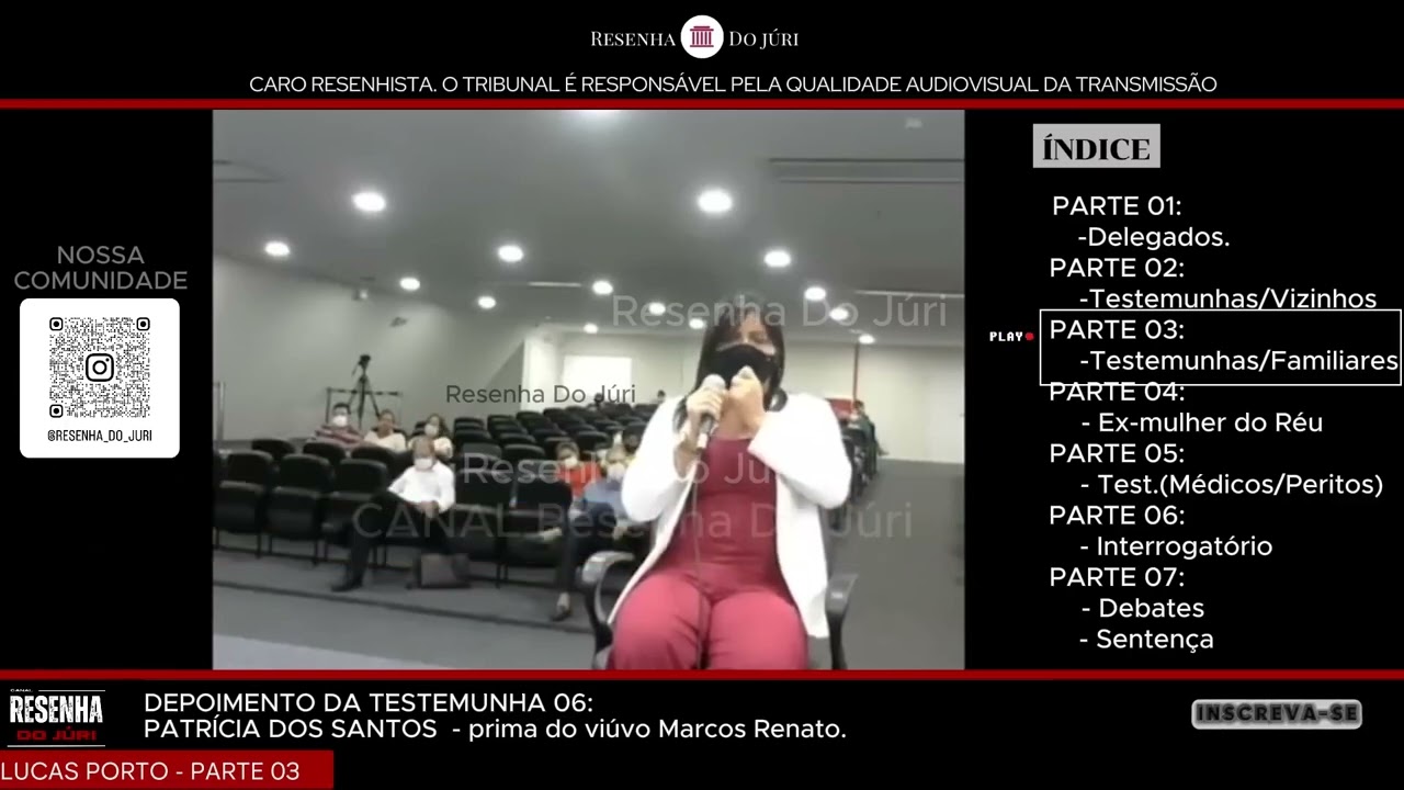 JÚRI COMPLETO | Parte 3 Caso MARIANA COSTA E O CUNHADO LUCAS PORTO  Um desafio ao Processo Penal