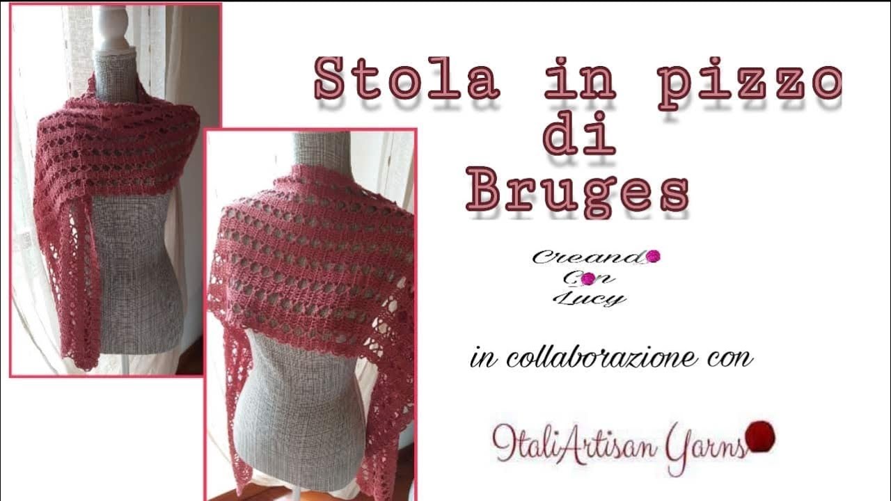facile e veloce stola in pizzo di Bruges - YouTube