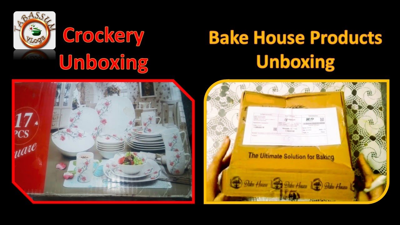 Unboxing | Crockery Unboxing | Bakery Items Unboxing | Unboxing Video | Bake House |