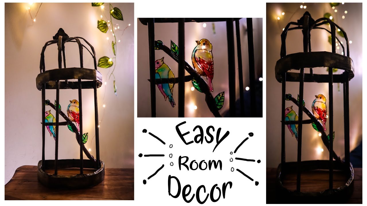 Diy Bird cage Room decor idea Newspaper bird cage YouTube