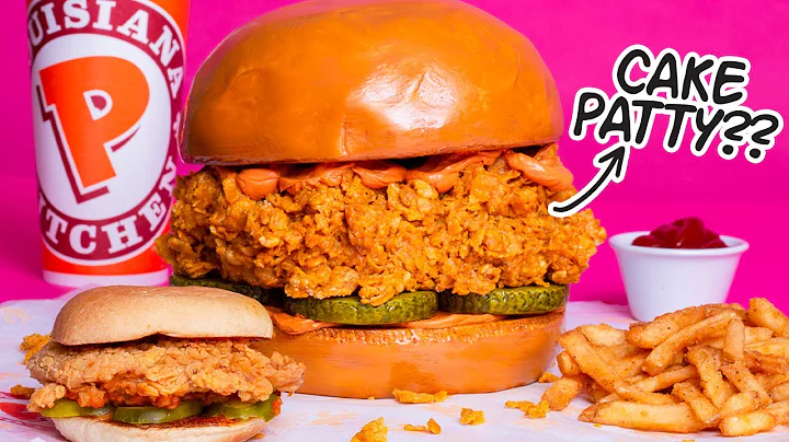 GIANT 10 LB Popeyes Chicken Sandwich... But It's C...