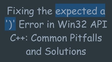 Fixing the expected a 