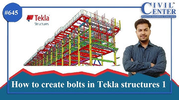 How to create bolts in Tekla structures  || Tekla Structures Tutorial