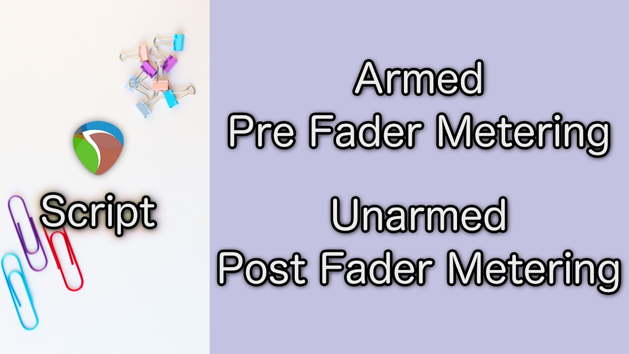 Pre or Post Fader Meters while Recording? I Made a Script - YouTube