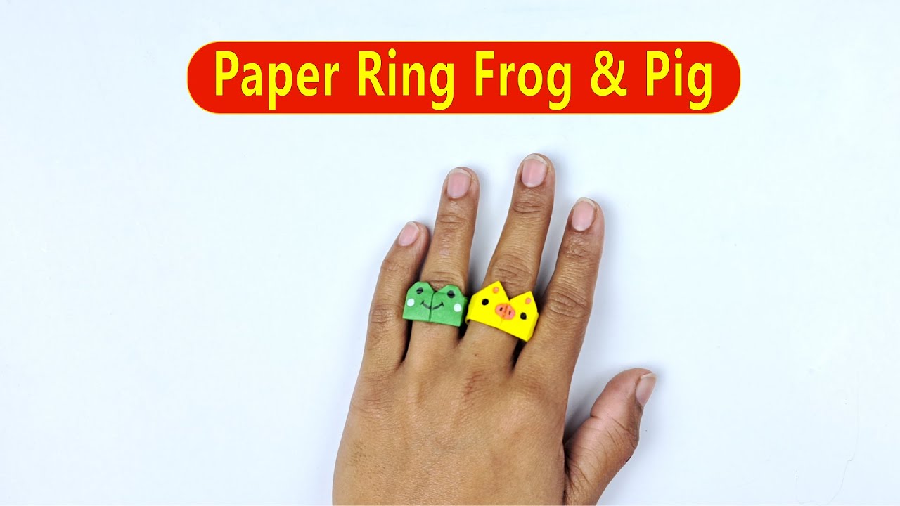 How to Make Origami Paper Ring Frog & Pig/DIY Easy Paper Crafts YouTube