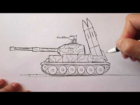 How to draw an Army Tank