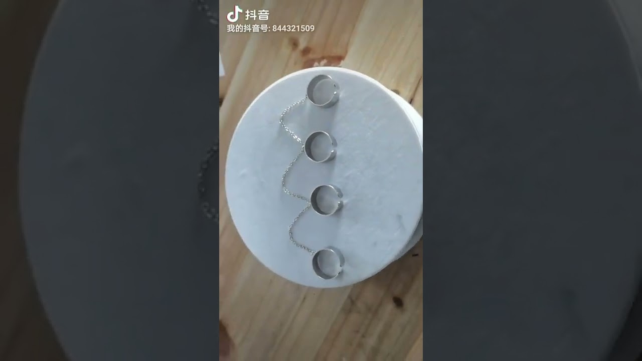 Punk Cool Hip Pop Rings Multi-layer Adjustable Chain Four Open Finger Rings Alloy man Rotate Rings f