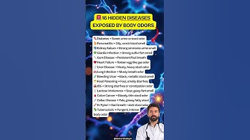 🚨 16 Hidden Diseases Exposed by Body Odors