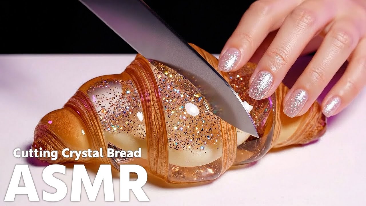 【ASMR】まるで宝石💎ガラスパンカット音🍞｜イヤホン推奨🎧｜12種類まとめ｜ASMR: Cutting Crystal Bread