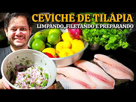 HOW TO MAKE TILAPIA CEVICHE - FILLETING AND PREPARING! #fyp #food #recipes #fishing #fish