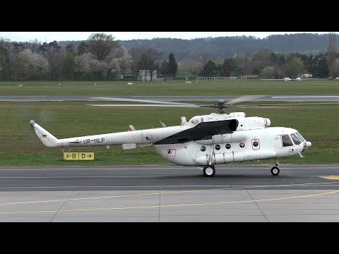 Видео: Ukrainian Helicopters Mil Mi-8MTV landing at Graz Airport | UR-HLP