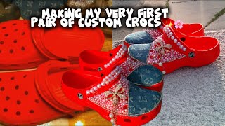 DIY Custom Crocs 🌸 First Pair Ever + Starting My Small Business