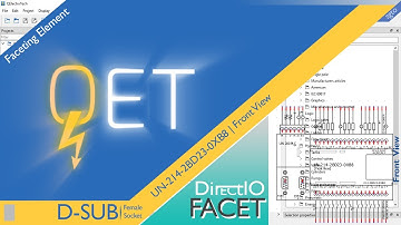 QET QElectroTech, Faceting Element : UN-214-2BD23-0XB8 with DirectIO Facet Front View