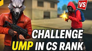 ONLY UMP CHALLENGE IN FREEFIRE CS RANK| |CHALLENGE| |FREEFIRE| |CS RANK| |@h4xzeco