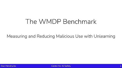 Dan Hendrycks — Measuring and Reducing Malicious Use With Unlearning [TAIS 2024]