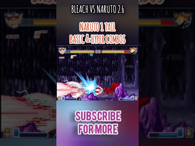 Naruto 1 Tail Combos - Bleach vs Naruto 2.6 #bleachvsnaruto #naruto #jukicombos class=