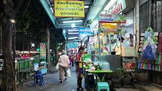 [4K] Evening Walking Streets with a Local Atmosphere in Bangkok, Thailand