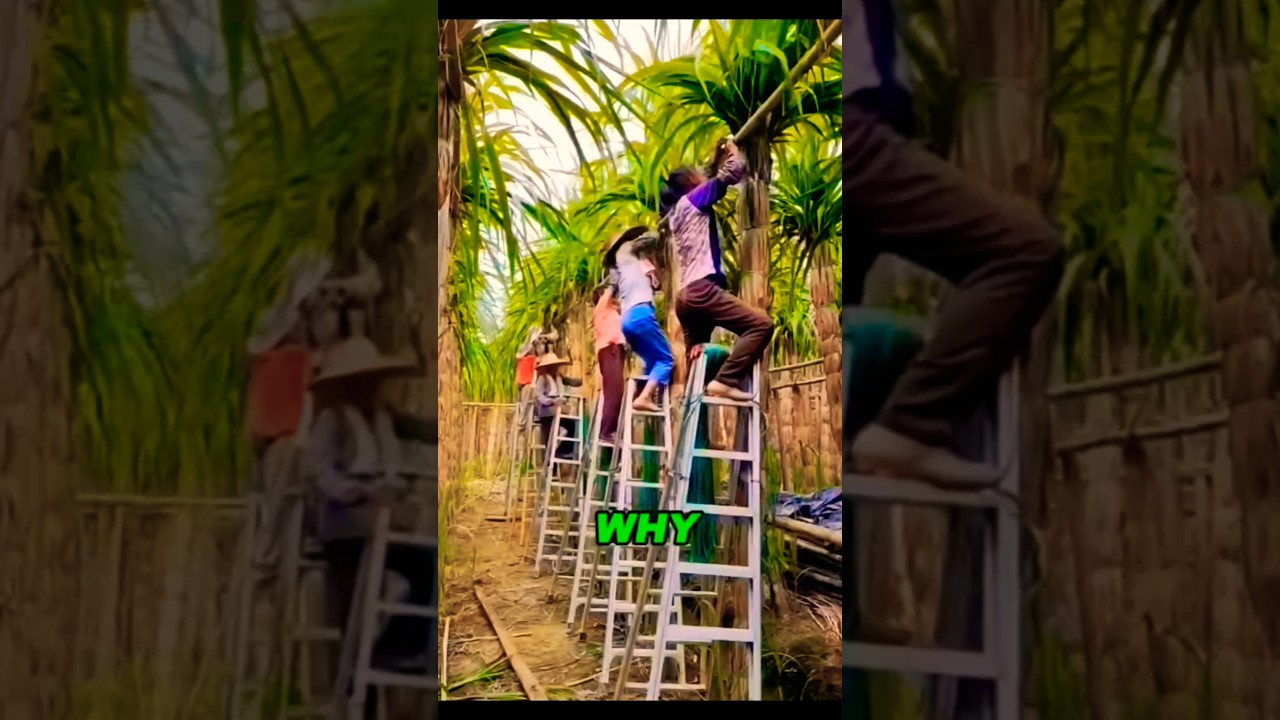 why do chinese farmers tide up sugarcane ?