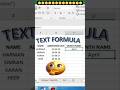 text formula in excel 😳😳#excel #shorts #trending #tutorial #video #skills #education #jalandhar #pc