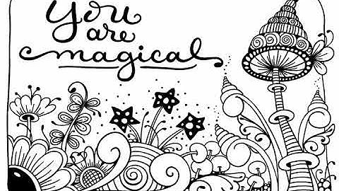 Procreate Time Lapse - You are Magical Zentangle ® Inspired Doodle Flowers