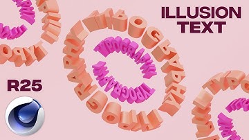 CINEMA 4D TUTORIAL || Illusion 3D Typography || C4D TUTORIAL
