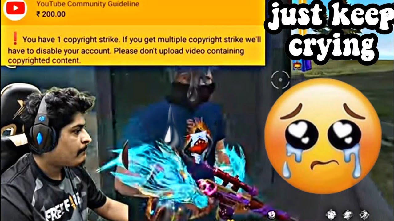 Gyan Gaming Got 1 copyright Strike & Craying. 😭😂 