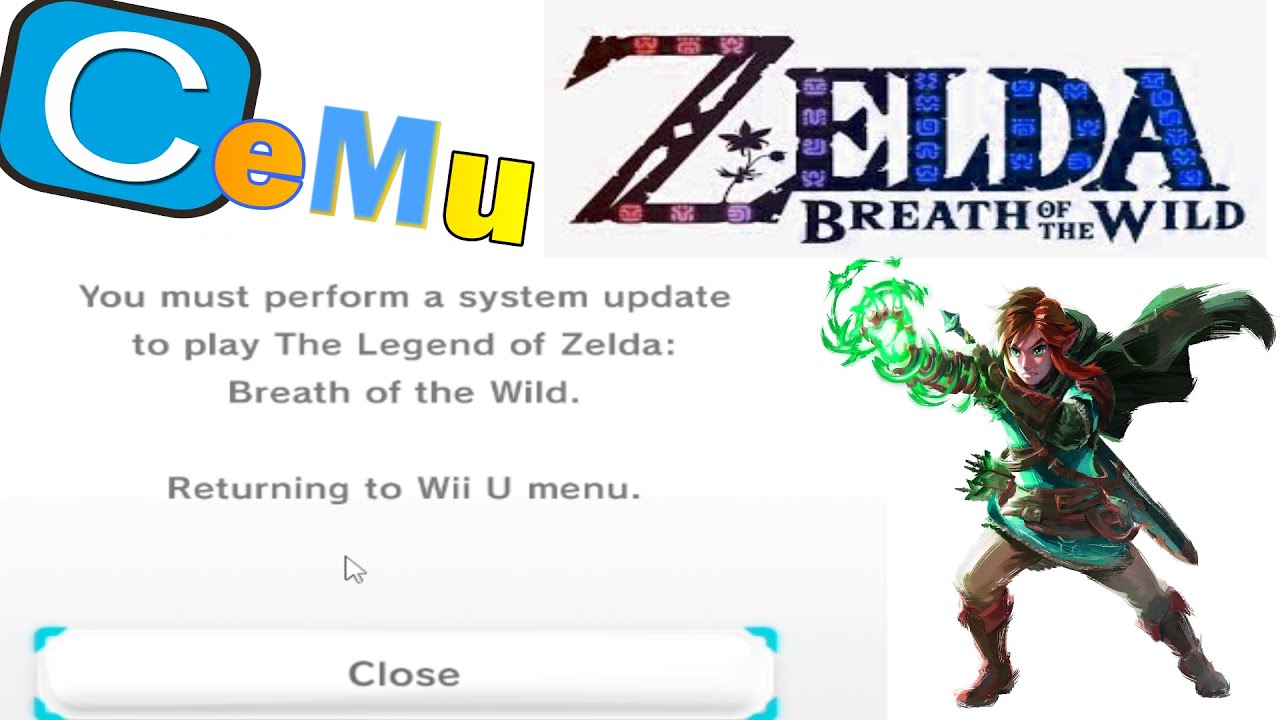 You Must Perform a System Update to play Zelda BOTW Update Error in Cemu 