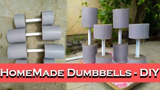 How to make Home made dumbbells DIY | Homemade Dumbbells | #homemadedumbbells