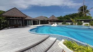 Atmosphere Kanifushi Maldives resort review. Two Bedroom Residence beachfront pool villa room tour