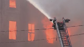 Abandoned warehouse fire causes 'collapse concern' in downtown Portland