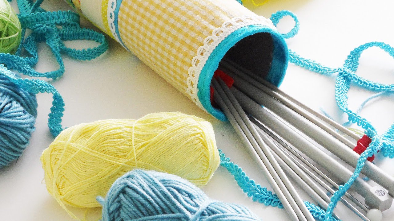 How To Make Fun Knitting Needles Storage Tubes DIY Home Tutorial