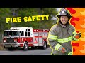 Handyman Hal works with Fire Trucks | Fire Safety and Fire Station for Kids