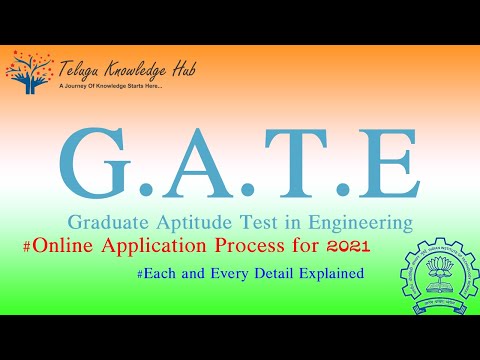 Gate 2021 | How to fill Gate 2021 online application form in telugu : Telugu Knowledge Hub