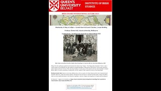 Irish Studies Lecture - Diane Hall: 'Coming home: Travelling from Australia to Ireland before 1925'