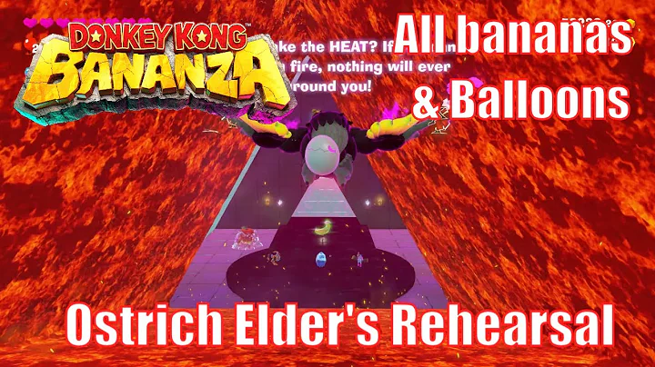 Ostrich Elder's Rehearsal Hall - All Bananas & balloons guide | 4K | Donkey Kong Bananza
