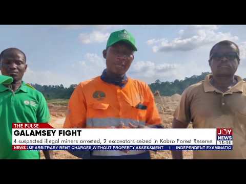 Galamsey Fight: 4 suspected illegal miners arrested, 2 excavators seized in Krobo Forest reserve