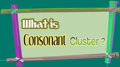 What is Consonant Cluster? | Urdu/Hindi.