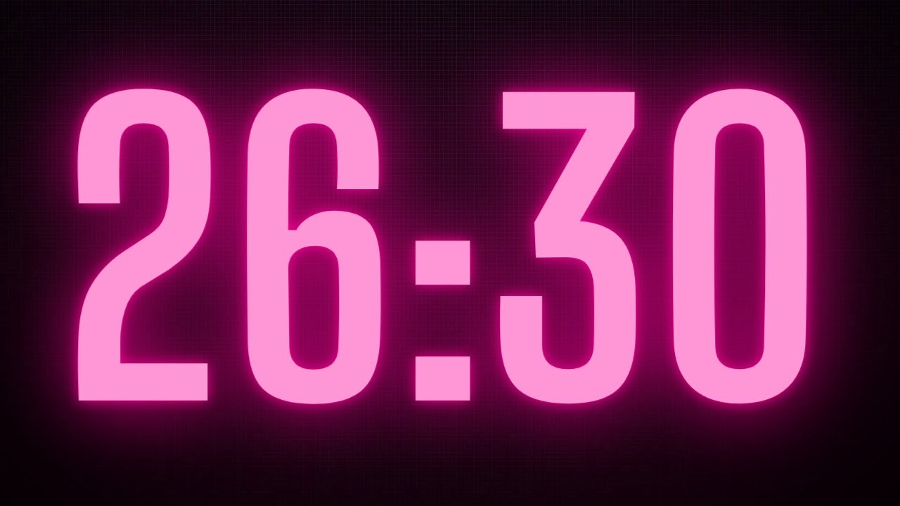 26 min 30 sec countdown timer relaxing videos - YouTube